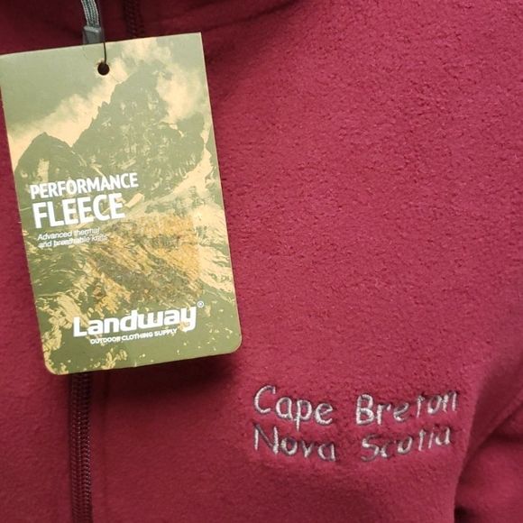 NWT ❤🤍🖤 Landway Fleece Grape Zip Up Cardigan Sweater - Picture 7 of 13